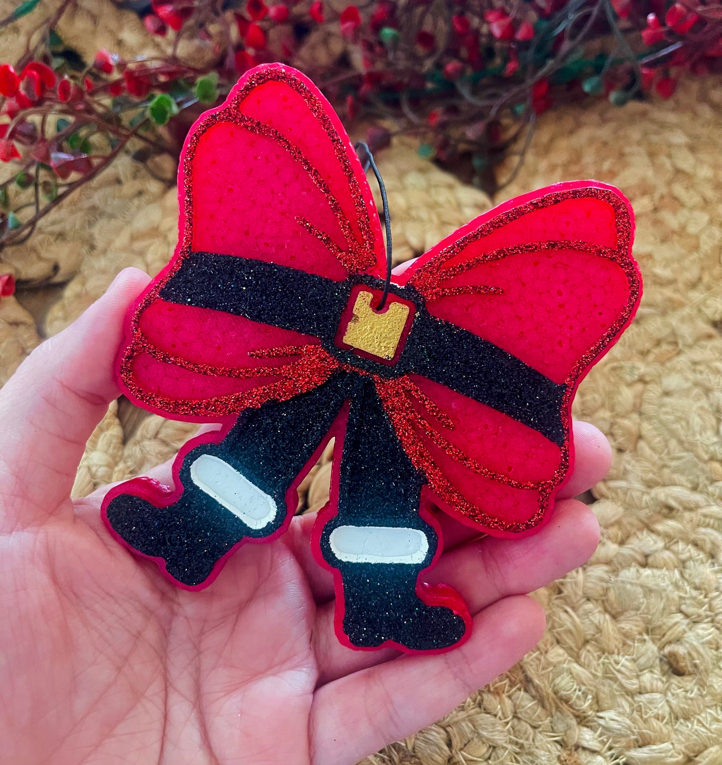Santa Bow Car Freshie